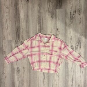 Carter’s Toddler Girls Button-Down Top | Pink & White Plaid | Size 10A | Cotton
